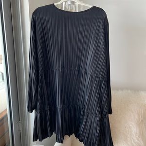 Zara Black Mini Pleated Dress